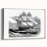 Majestic Realism Art Print of H.M.S. Daedalus and Sea Serpent – Classical Nautical Wall Art