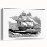 Majestic Realism Art Print of H.M.S. Daedalus and Sea Serpent – Classical Nautical Wall Art