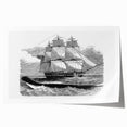 Majestic Realism Art Print of H.M.S. Daedalus and Sea Serpent – Classical Nautical Wall Art