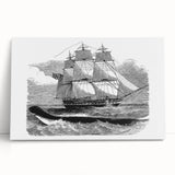 Majestic Realism Art Print of H.M.S. Daedalus and Sea Serpent – Classical Nautical Wall Art