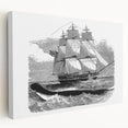 Majestic Realism Art Print of H.M.S. Daedalus and Sea Serpent – Classical Nautical Wall Art
