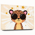 Cool Leopard Wall Art - Girls Room & Nursery Safari Decor