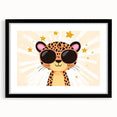 Cool Leopard Wall Art - Girls Room & Nursery Safari Decor