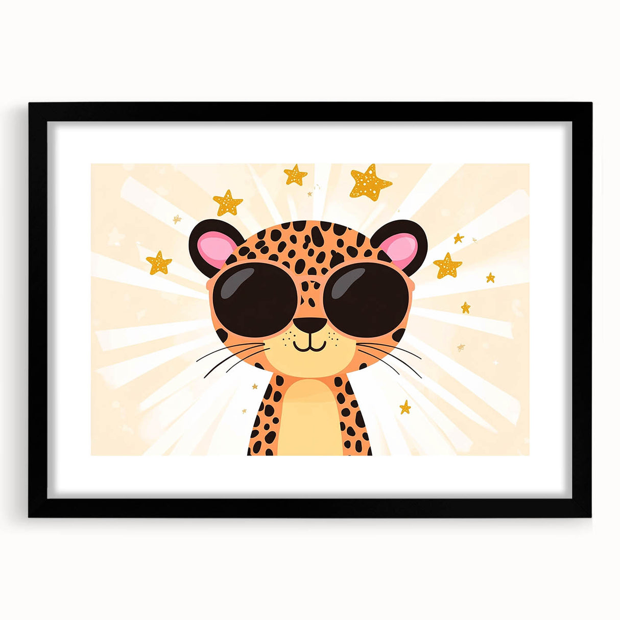 Cool Leopard Wall Art - Girls Room & Nursery Safari Decor