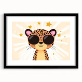 Cool Leopard Wall Art - Girls Room & Nursery Safari Decor