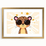 Cool Leopard Wall Art - Girls Room & Nursery Safari Decor