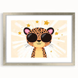 Cool Leopard Wall Art - Girls Room & Nursery Safari Decor