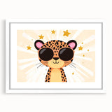 Cool Leopard Wall Art - Girls Room & Nursery Safari Decor