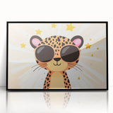 Cool Leopard Wall Art - Girls Room & Nursery Safari Decor