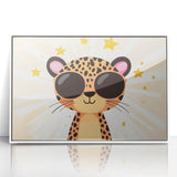 Cool Leopard Wall Art - Girls Room & Nursery Safari Decor