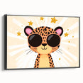 Cool Leopard Wall Art - Girls Room & Nursery Safari Decor