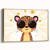 Cool Leopard Wall Art - Girls Room & Nursery Safari Decor