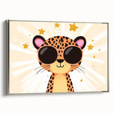 Cool Leopard Wall Art - Girls Room & Nursery Safari Decor