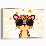 Cool Leopard Wall Art - Girls Room & Nursery Safari Decor