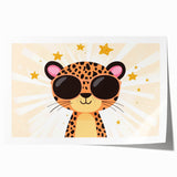 Cool Leopard Wall Art - Girls Room & Nursery Safari Decor
