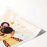 Cool Leopard Wall Art - Girls Room & Nursery Safari Decor