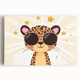 Cool Leopard Wall Art - Girls Room & Nursery Safari Decor