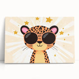 Cool Leopard Wall Art - Girls Room & Nursery Safari Decor