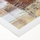 Art deco poster featuring an autumnal scene with rich orange and brown tones on rolled canvas.