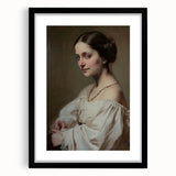 Abstract figurative artwork in a sleek black frame with a mat, showcasing vibrant colors and dynamic shapes, perfect for modern home decor or art enthusiasts.