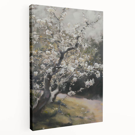 Stretched canvas featuring an abstract floral design in vibrant colors, showcasing a textured side view ideal for modern home decor. Perfect for enhancing living spaces.