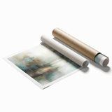 Abstract landscape art print showcasing vibrant colors and bold brush strokes, rolled and ready for framing, ideal for modern home decor.