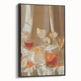 Black and white vintage poster art of a landscape on framed canvas, suitable for bedroom wall decor.