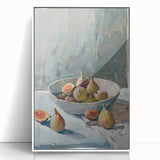 Acrylic print of colorful assorted fruits on a white background, ideal for modern kitchen wall decor.