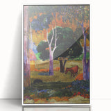 Modern Wall Art - Abstract Landscape with Horse & Pig | Contemporary Art