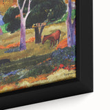 Modern Wall Art - Abstract Landscape with Horse & Pig | Contemporary Art