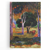 Modern Wall Art - Abstract Landscape with Horse & Pig | Contemporary Art