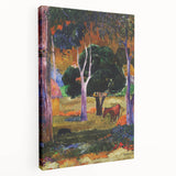 Modern Wall Art - Abstract Landscape with Horse & Pig | Contemporary Art