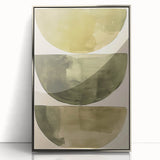 Acrylic Dining Room Artwork – Minimalist Green Abstract Art
