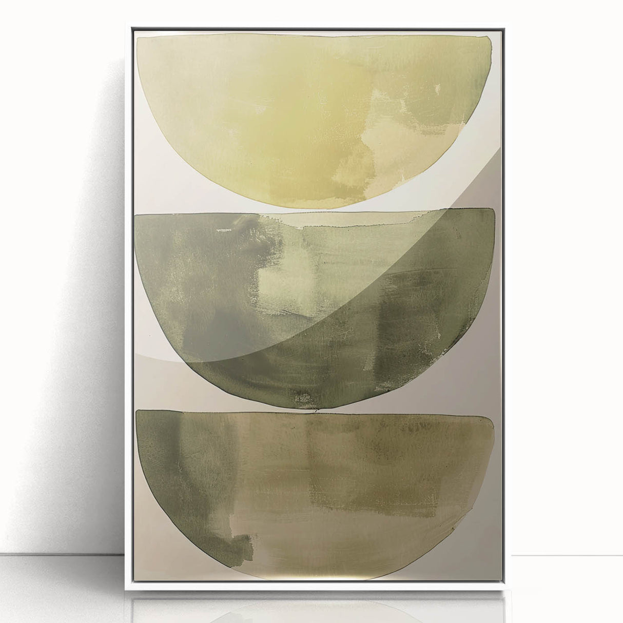Acrylic Dining Room Artwork – Minimalist Green Abstract Art