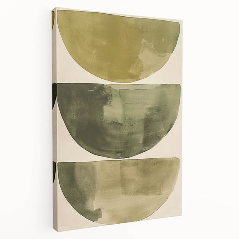 Acrylic Dining Room Artwork – Minimalist Green Abstract Art
