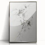 Framed acrylic artwork showcasing vibrant abstract floral designs in silver tones, ideal for enhancing modern home decor and adding a touch of elegance.