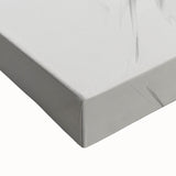 Close-up of an abstract floral stretched canvas artwork showcasing vibrant colors and intricate details, ideal for modern home decor and interior styling.