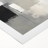 Abstract minimalist wall art on rolled canvas showcasing soft pastel colors and geometric shapes, elegantly designed for modern decor, ideal for home or office spaces.