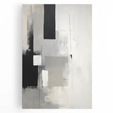 Abstract minimalist wall art on stretched canvas featuring soft pastel colors and geometric shapes, perfect for modern home decor or office spaces. Ideal for enhancing ambiance with a contemporary touch.