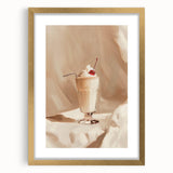 Extra large abstract art print with textured design in gold and black tones, framed with mat, ideal for living room decor.