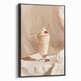 Black and white vintage poster art of a landscape on framed canvas, ideal for bedroom wall decor.