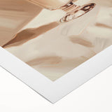 Art deco poster featuring a stylized cocktail glass in vibrant red and gold tones on a rolled canvas.