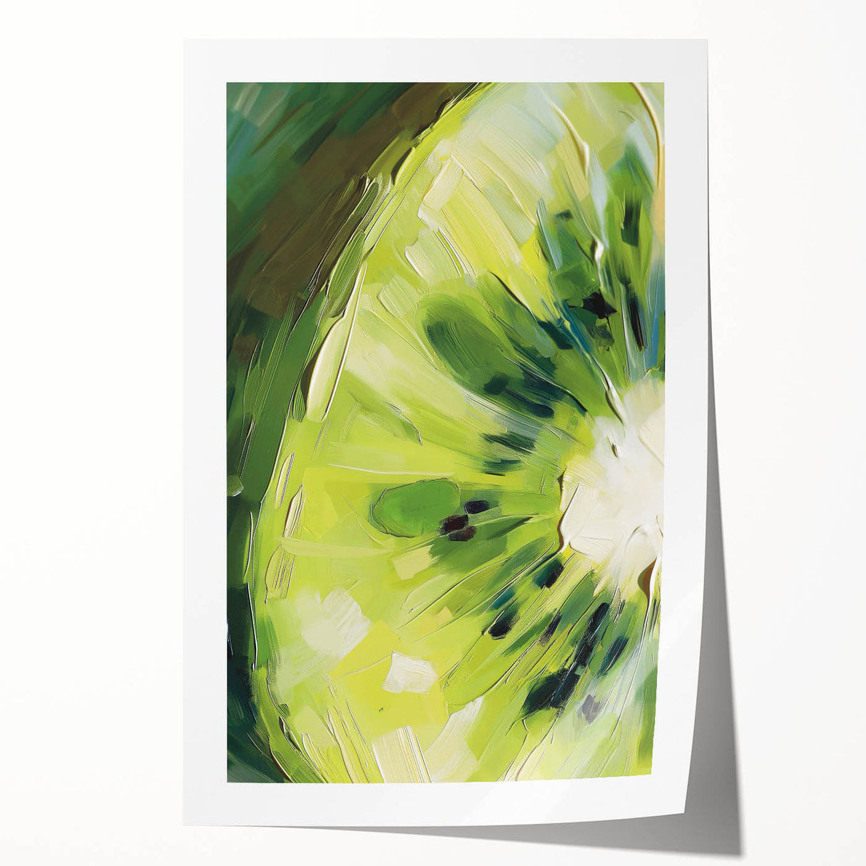 Extra large rolled print of vibrant colored fruits on a light background, suitable for dining room or kitchen decor.