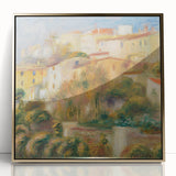 Impressionist Landscape Wall Art - Renoir's Houses on a Hill Canvas Print