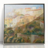 Impressionist Landscape Wall Art - Renoir's Houses on a Hill Canvas Print