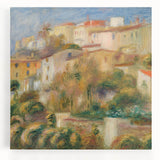Impressionist Landscape Wall Art - Renoir's Houses on a Hill Canvas Print