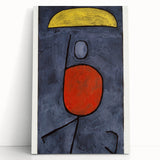 Modern Wall Art - Abstract Figure with Umbrella | Minimalist Decor