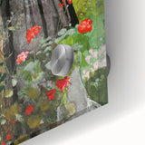 Classical Realism Painting - Woman in Garden Realistic Wall Art