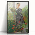 Classical Realism Painting - Woman in Garden Realistic Wall Art