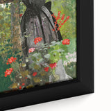 Classical Realism Painting - Woman in Garden Realistic Wall Art